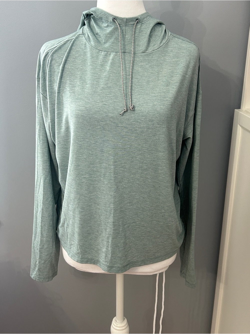Patagonia Glorya Hooded Top LS Sage Green Heather Pullover Hoodie Women's Small
